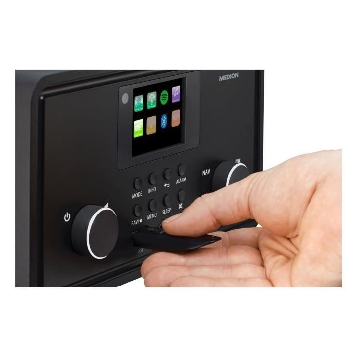Radio Internet - MEDION - DAB - Bluetooth - 2x10W RMS - Noir
