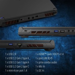 PC portable Gamer - ERAZER - CRAWLER E40 15,6FHD 144Hz - Intel Core i5