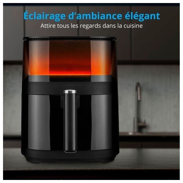 Friteuse a air chaud sans huile - MD 11780 - Température jusqu'a 230 °C - 10 programmes - 5 L - 1500 Watt Friteuse a air chaud sans huile - MD 11780 - Température jusqu'a 230 °C - 10 programmes - 5 L - 1500 Watt