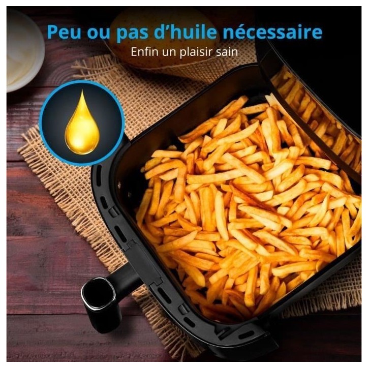 Friteuse a air chaud sans huile - MD 11780 - Température jusqu'a 230 °C - 10 programmes - 5 L - 1500 Watt Friteuse a air chaud sans huile - MD 11780 - Température jusqu'a 230 °C - 10 programmes - 5 L - 1500 Watt