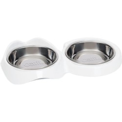 Gamelle pour chat - CATIT - PIXI - 2 x 200ml - Double - Bols en acier
