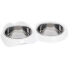 Gamelle pour chat - CATIT - PIXI - 2 x 200ml - Double - Bols en acier