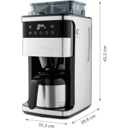 Cafetiere Filtre Digitale Isotherme avec Broyeur - MEDION - 1000W - 1,