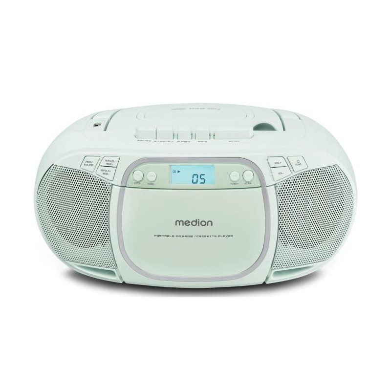 Radio CD - MEDION - FM - 2x2,2W RMS - Vert Radio CD - MEDION - FM - 2x2,2W RMS - Vert