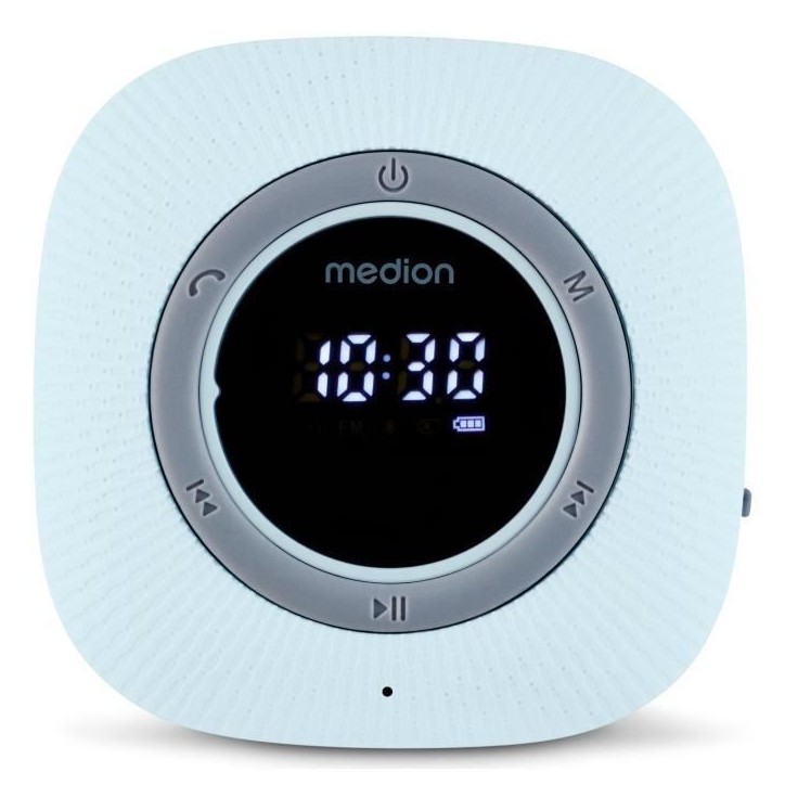 Radio de Douche - MEDION - FM - Bluetooth - IPX6 - Ventouse de fixation - Bleu