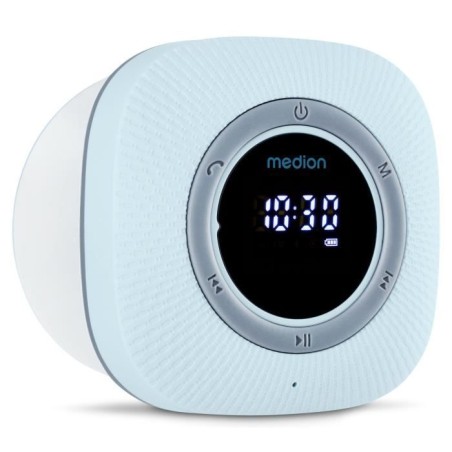 Radio de Douche - MEDION - FM - Bluetooth - IPX6 - Ventouse de fixation - Bleu