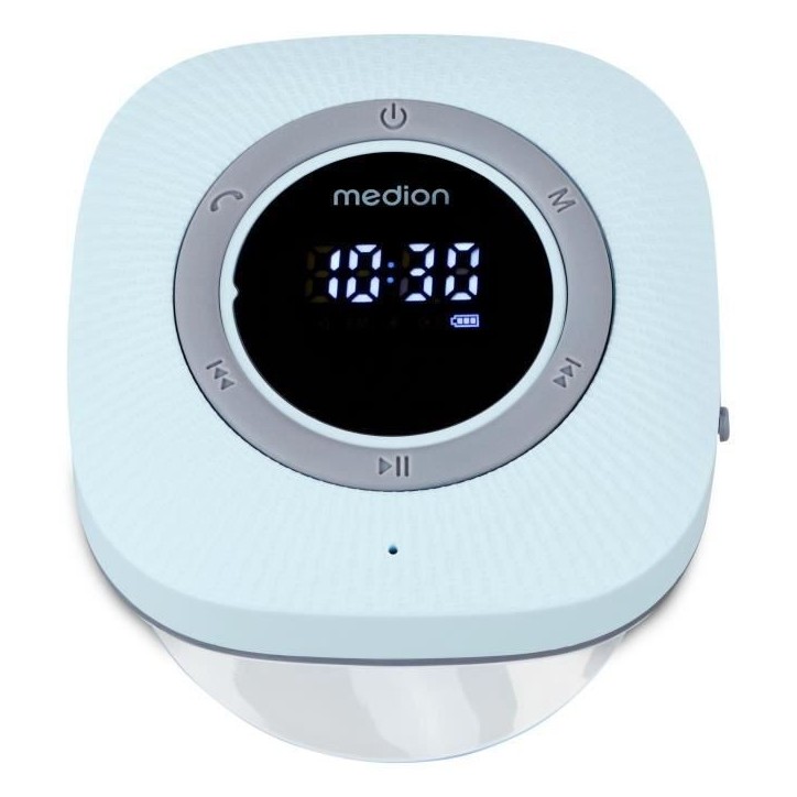 Radio de Douche - MEDION - FM - Bluetooth - IPX6 - Ventouse de fixation - Bleu