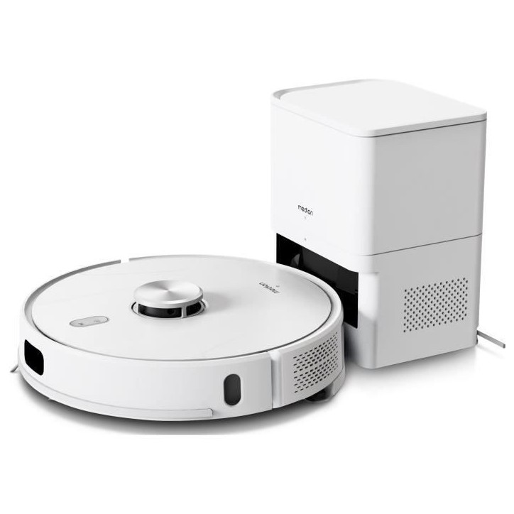 MEDION X41 SW+ - Robot Aspirateur Laveur avec station de Vidage - 200 min - Aspiration Puissante de 8000 Pa - Navigation Laser