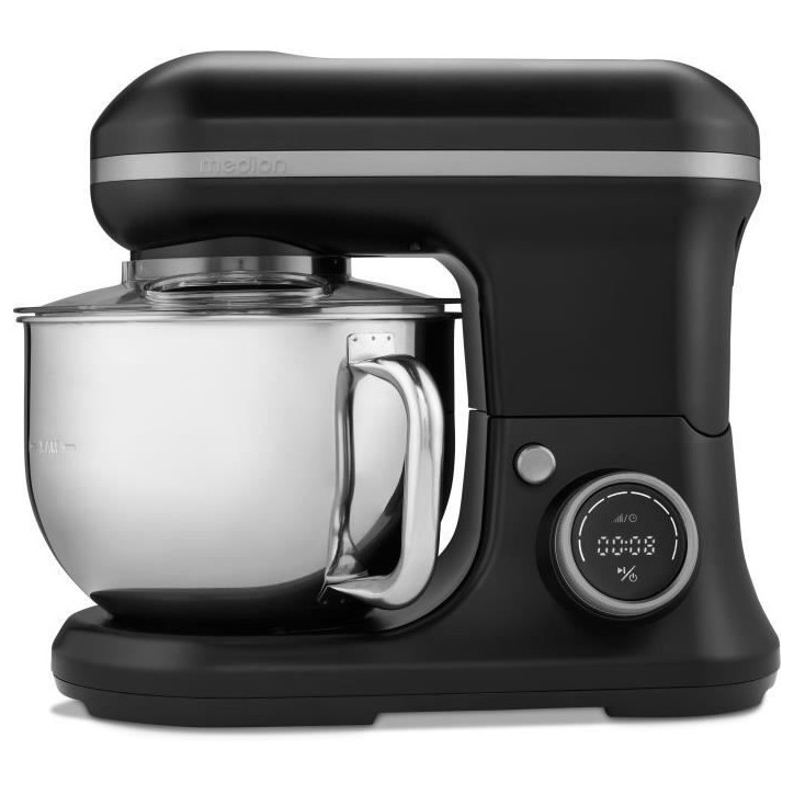Robot pâtissier - MEDION - MD18420 - 1200 W - 5 L - 8 vitesses - Bol a glace - Noir Robot pâtissier - MEDION - MD18420 - 1200 W - 5 L - 8 vitesses - Bol a glace - Noir