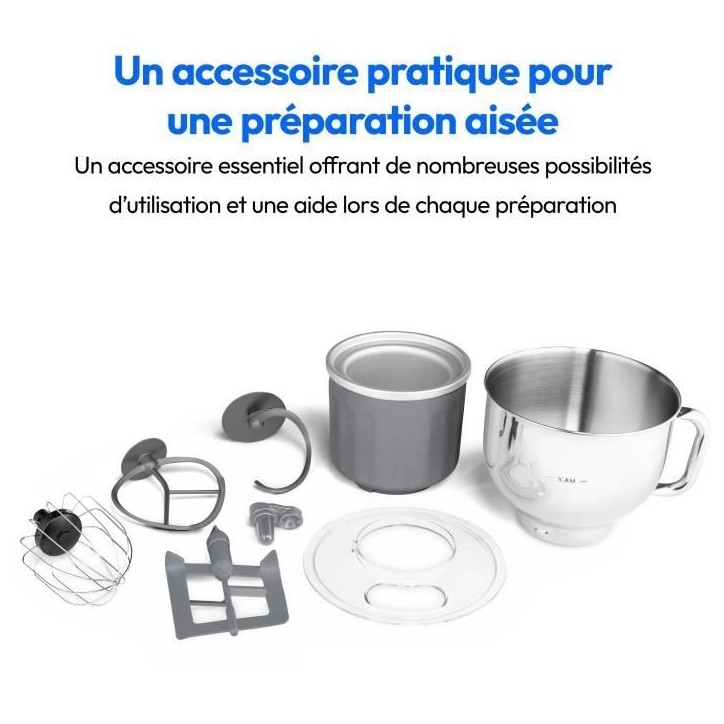 Robot pâtissier - MEDION - MD18420 - 1200 W - 5 L - 8 vitesses - Bol a glace - Noir Robot pâtissier - MEDION - MD18420 - 1200 W - 5 L - 8 vitesses - Bol a glace - Noir