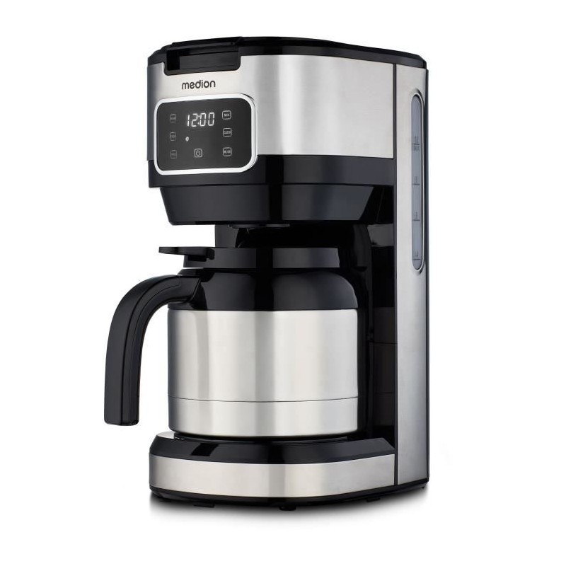 Cafetiere Filtre Digitale Isotherme - MEDION - 900W - 1,2L - Silver