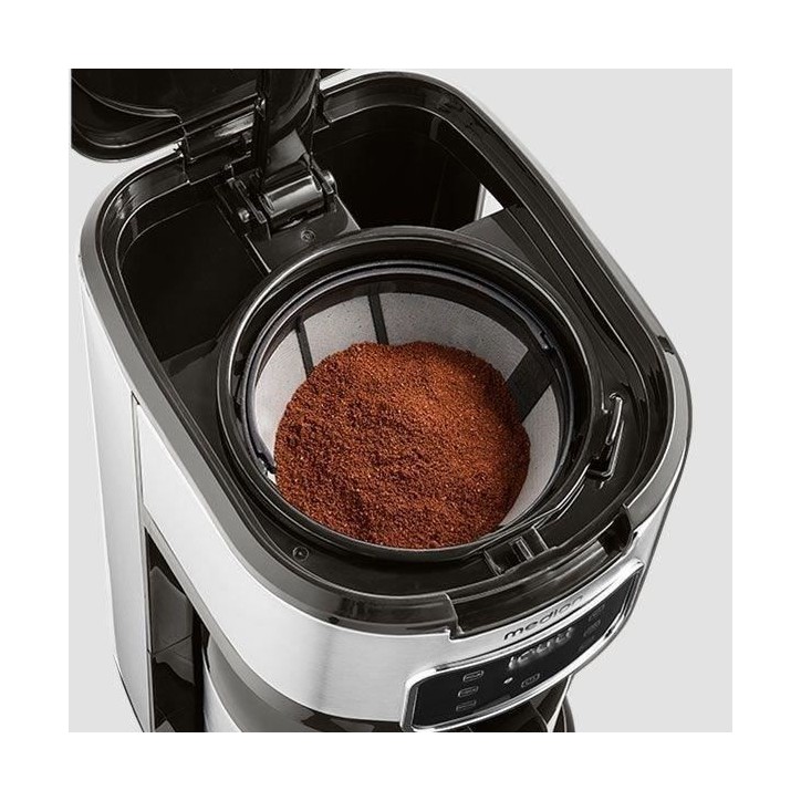 Cafetiere Filtre Digitale Isotherme - MEDION - 900W - 1,2L - Silver