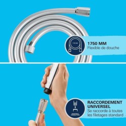 Flexible de douche - support de douchette - pommeau de douche Grohe -