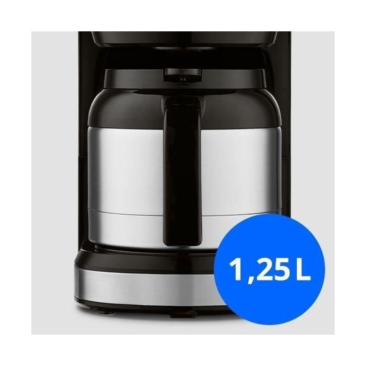 Cafetiere Filtre Digitale Isotherme - MEDION - 900W - 1,2L - Silver