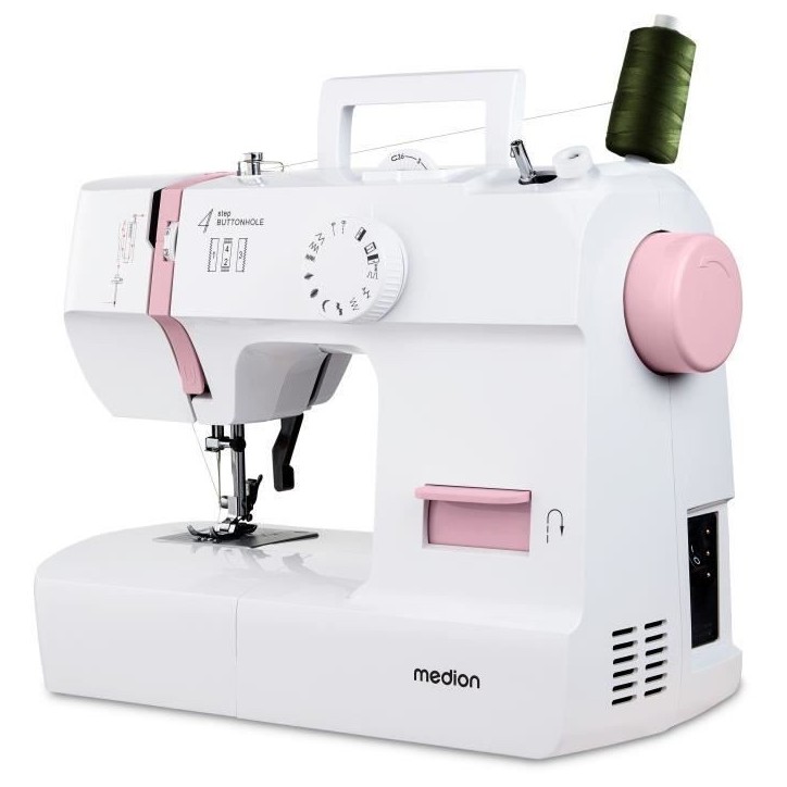 Machine a Coudre - MEDION - SM 70 - 71W - 12 Points - 700 tr/min - LED - Rose Machine a Coudre - MEDION - SM 70 - 71W - 12 Points - 700 tr/min - LED - Rose