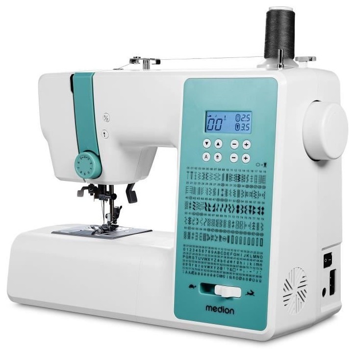 Machine a Coudre Numérique - MEDION - SD 36 - 38W - 270 Points - 700 tr/min - LED - Turquoise Machine a Coudre Numérique - MEDION - SD 36 - 38W - 270 Points - 700 tr/min - LED - Turquoise