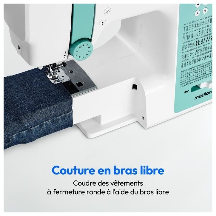 Machine a Coudre Numérique - MEDION - SD 36 - 38W - 270 Points - 700 tr/min - LED - Turquoise Machine a Coudre Numérique - MEDION - SD 36 - 38W - 270 Points - 700 tr/min - LED - Turquoise