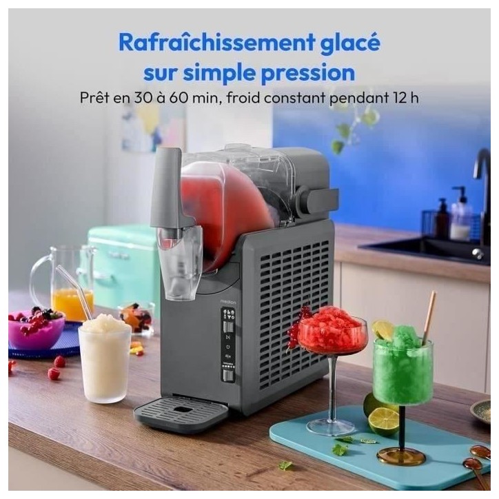 Machine a boissons glacées et granitées MEDION - MD12090 - Capacité 2,6L - 5 programmes - 200W Machine a boissons glacées et granitées MEDION - MD12090 - Capacité 2,6L - 5 programmes - 200W