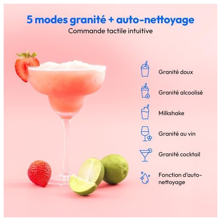 Machine a boissons glacées et granitées MEDION - MD12090 - Capacité 2,6L - 5 programmes - 200W Machine a boissons glacées et granitées MEDION - MD12090 - Capacité 2,6L - 5 programmes - 200W
