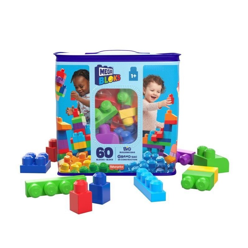 Mega Bloks - Sac Medium Classique 60 briques - Briques de construction