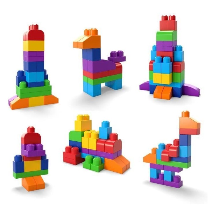 Mega Bloks - Sac Medium Classique 60 briques - Briques de construction - 12 mois et + DCH55 Mega Bloks - Sac Medium Classique 60 briques - Briques de construction - 12 mois et + DCH55