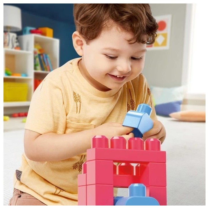 Mega Bloks - Sac Medium Rose 60 briques - Briques de construction - 12 mois et + DCH54 Mega Bloks - Sac Medium Rose 60 briques - Briques de construction - 12 mois et + DCH54