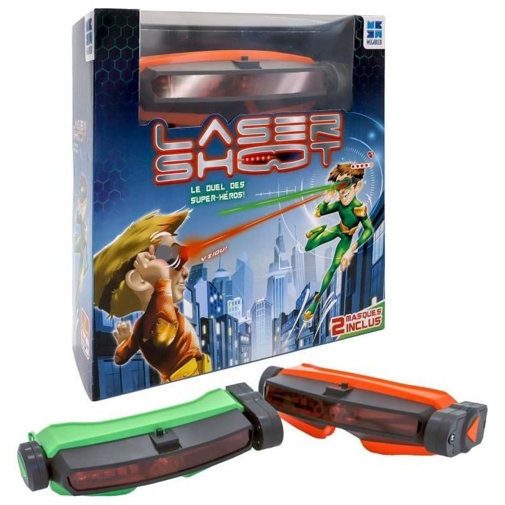 Jeu de société - MEGABLEU - Laser Shoot - Duel au laser avec masques et vies a perdre Jeu de société - MEGABLEU - Laser Shoot - Duel au laser avec masques et vies a perdre