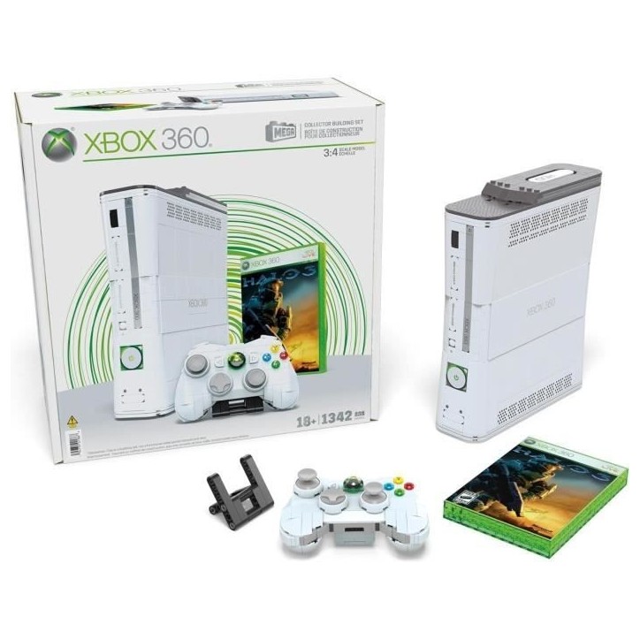 Coffret de Construction - MEGA - Réplique Xbox 360 - 1342 pieces - Manette avec LED - Pour Adultes Coffret de Construction - MEGA - Réplique Xbox 360 - 1342 pieces - Manette avec LED - Pour Adultes