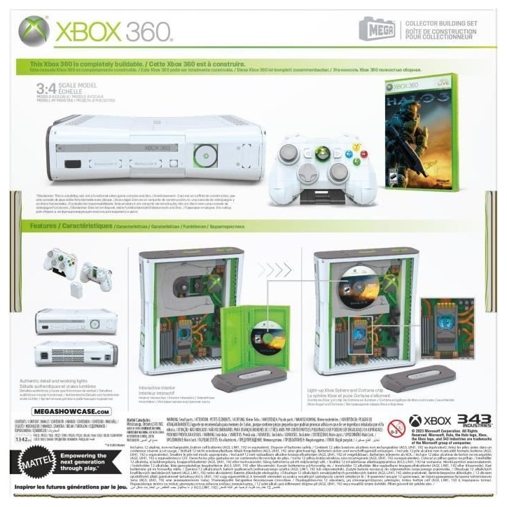 Coffret de Construction - MEGA - Réplique Xbox 360 - 1342 pieces - Manette avec LED - Pour Adultes Coffret de Construction - MEGA - Réplique Xbox 360 - 1342 pieces - Manette avec LED - Pour Adultes