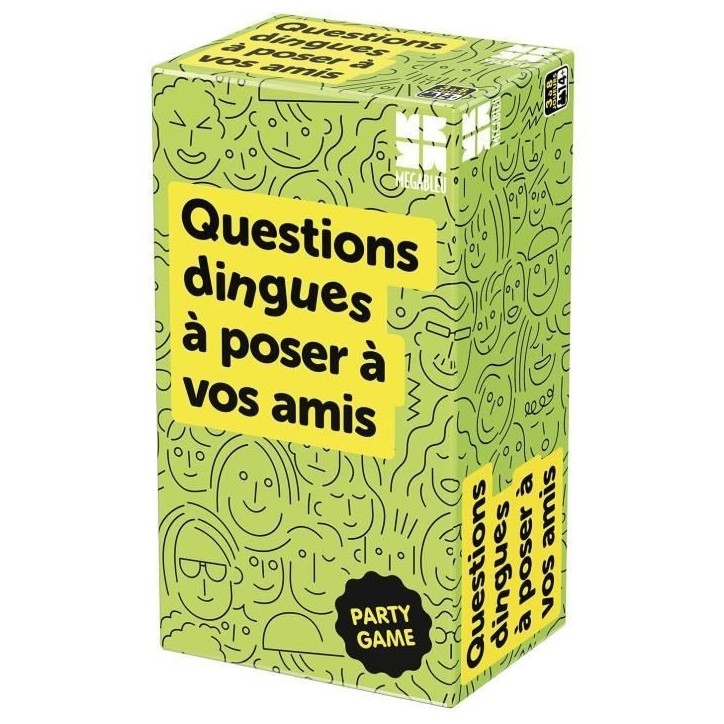 Questions dingues a poser a vos amis - Jeu d'ambiance - MEGABLEU - Des 14 ans Questions dingues a poser a vos amis - Jeu d'ambiance - MEGABLEU - Des 14 ans