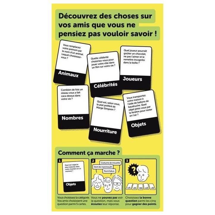 Questions dingues a poser a vos amis - Jeu d'ambiance - MEGABLEU - Des 14 ans Questions dingues a poser a vos amis - Jeu d'ambiance - MEGABLEU - Des 14 ans