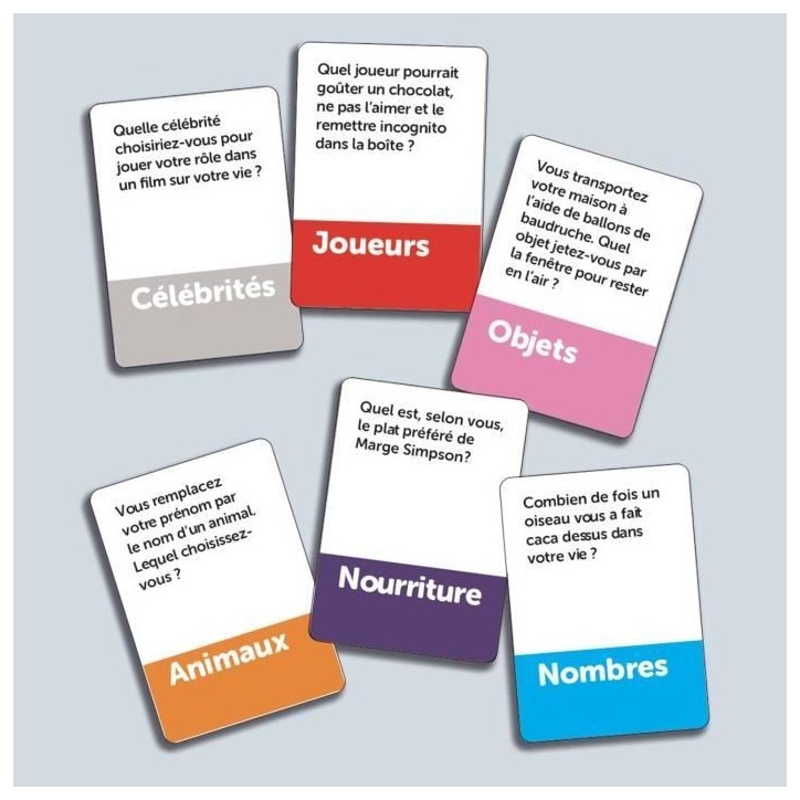 Questions dingues a poser a vos amis - Jeu d'ambiance - MEGABLEU - Des 14 ans Questions dingues a poser a vos amis - Jeu d'ambiance - MEGABLEU - Des 14 ans