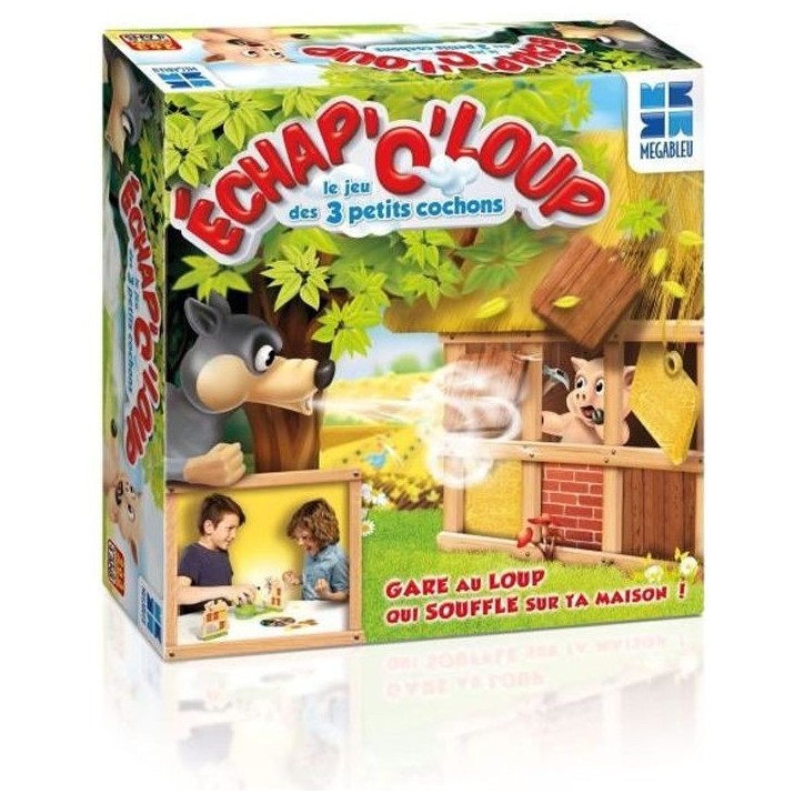 Echap O Loup - Le jeu des 3 petits cochons - Jeu de société enfant - MEGABLEU Echap O Loup - Le jeu des 3 petits cochons - Jeu de société enfant - MEGABLEU