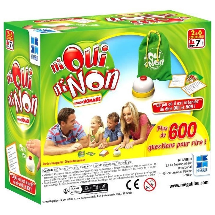 Ni Oui Ni Non - Le jeu version voyage - MEGABLEU