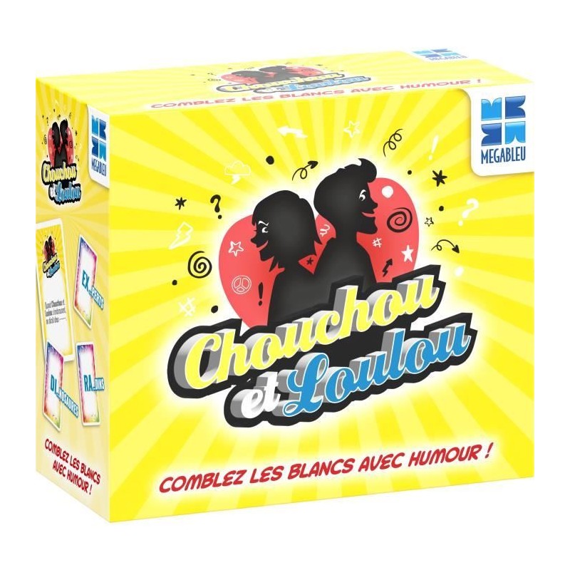 Jeu de société - MEGABLEU - Chouchou et Loulou Nomade - 200 cartes p Jeu de société - MEGABLEU - Chouchou et Loulou Nomade - 200 cartes p