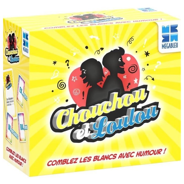 Jeu de société - MEGABLEU - Chouchou et Loulou Nomade - 200 cartes phrases a compléter avec humour Jeu de société - MEGABLEU - Chouchou et Loulou Nomade - 200 cartes phrases a compléter avec humour