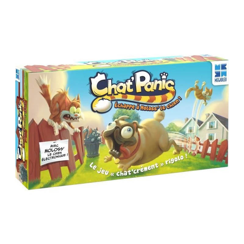 Jeu de société - MEGABLEU - Chat'Panic - Avance ton chat, évite le Jeu de société - MEGABLEU - Chat'Panic - Avance ton chat, évite le