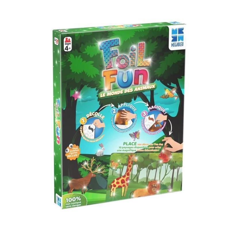 Activité créative - MEGABLEU - Foil Fun - Royaume des Animaux - oeuv
