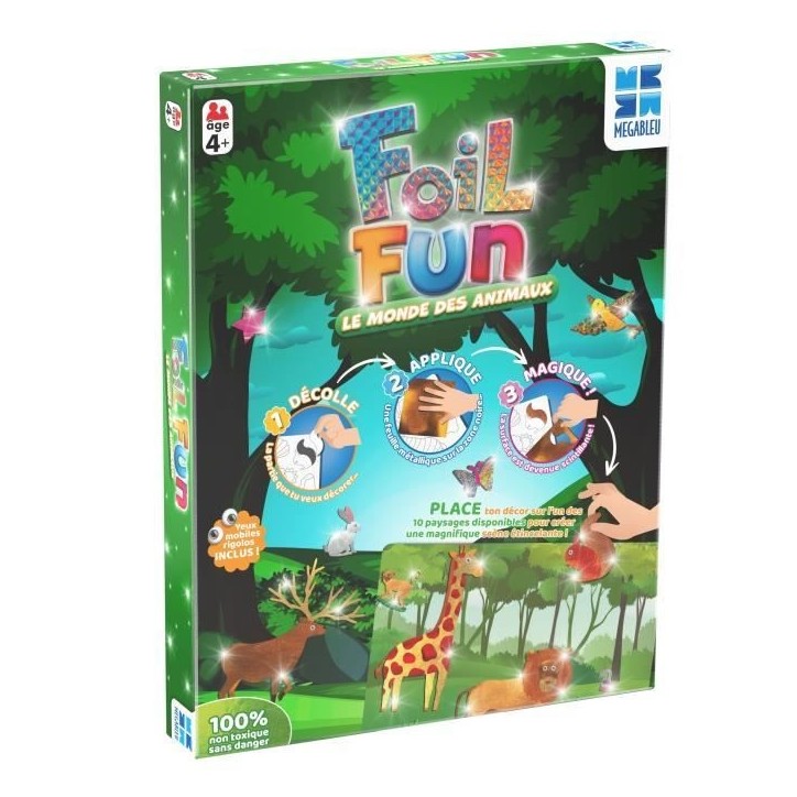 Activité créative - MEGABLEU - Foil Fun - Royaume des Animaux - oeuvres magiques faciles a créer Activité créative - MEGABLEU - Foil Fun - Royaume des Animaux - oeuvres magiques faciles a créer