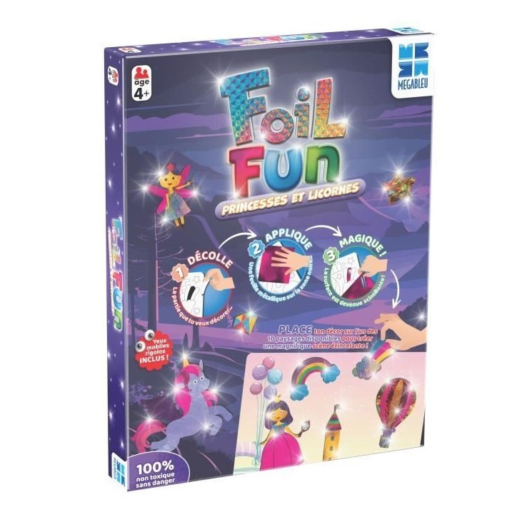 Activité créative - MEGABLEU - Foil Fun - Princesses et Licornes - Création d'oeuvres sans se salir Activité créative - MEGABLEU - Foil Fun - Princesses et Licornes - Création d'oeuvres sans se salir