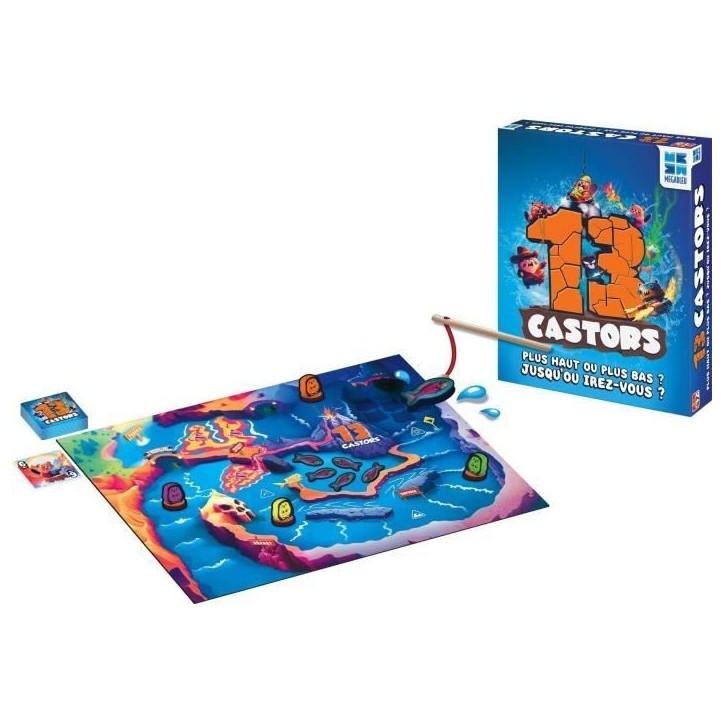 Jeu de société - MEGABLEU - 13 Castors - Course de castors avec prédictions et bonus Jeu de société - MEGABLEU - 13 Castors - Course de castors avec prédictions et bonus