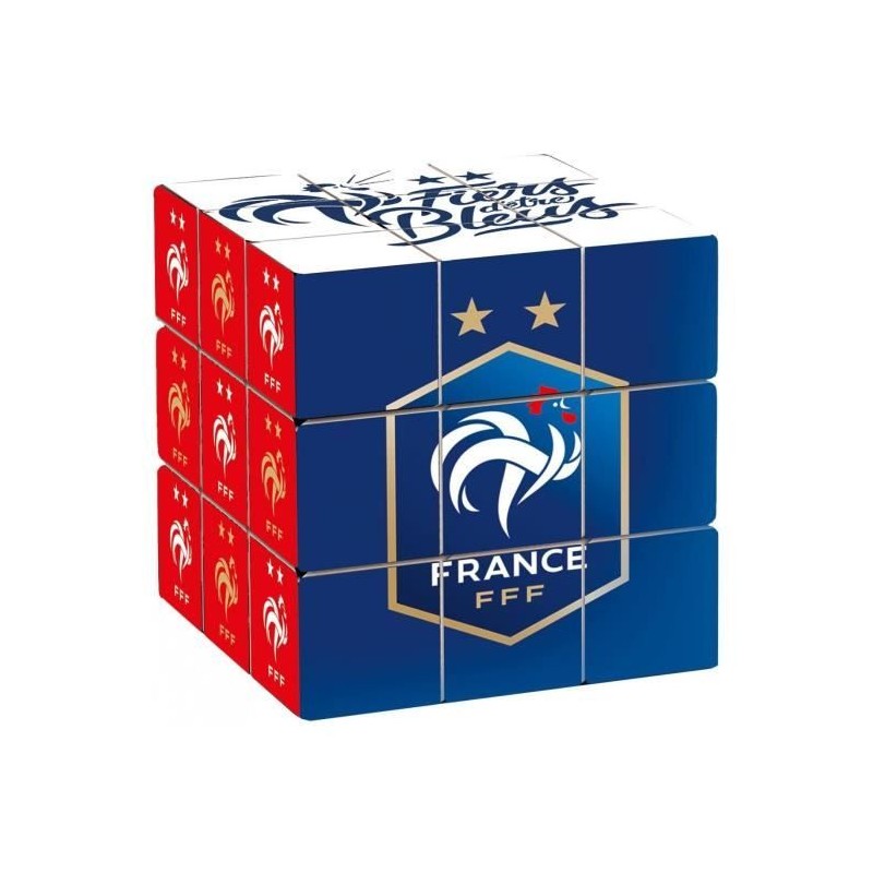 Cube 3x3 Equipe de France - Megableu - Casse-tete Rubik's - Supportez Cube 3x3 Equipe de France - Megableu - Casse-tete Rubik's - Supportez