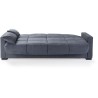 Canapé clic clac 3 places - Tissu gris - Matelas 17 cm - L223 x P96 x