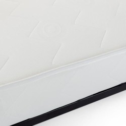 Canapé clic clac 3 places - Tissu gris - Matelas 17 cm - L223 x P96 x