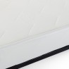 Canapé clic clac 3 places - Tissu gris - Matelas 17 cm - L223 x P96 x