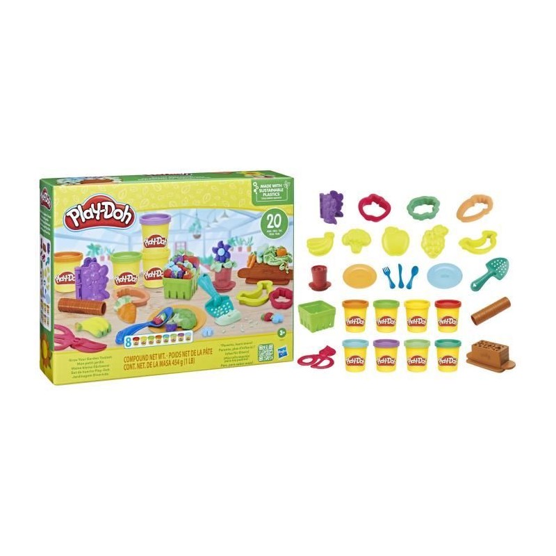 Play-Doh Mon petit jardin, Coffret de pâte a modeler pour faire pouss Play-Doh Mon petit jardin, Coffret de pâte a modeler pour faire pouss
