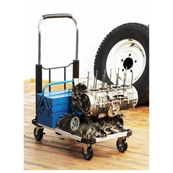 MEISTER Chariot plate forme pliant aluminium 150kg MEISTER Chariot plate forme pliant aluminium 150kg
