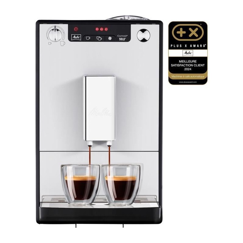 Machine a café broyeur a grain - Melitta - Solo - Argent Machine a café broyeur a grain - Melitta - Solo - Argent
