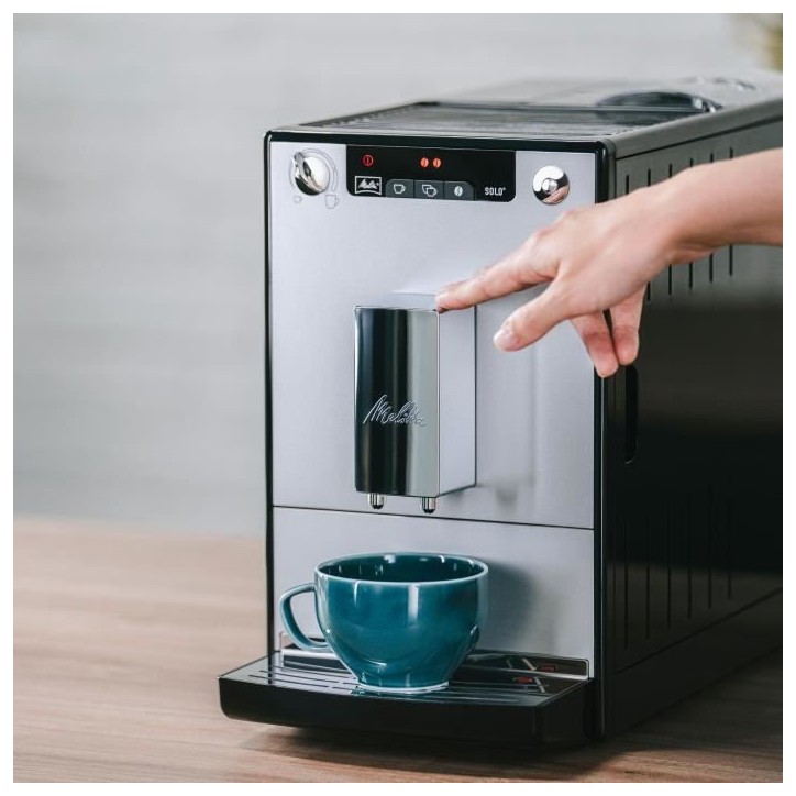 Machine a café broyeur a grain - Melitta - Solo - Argent