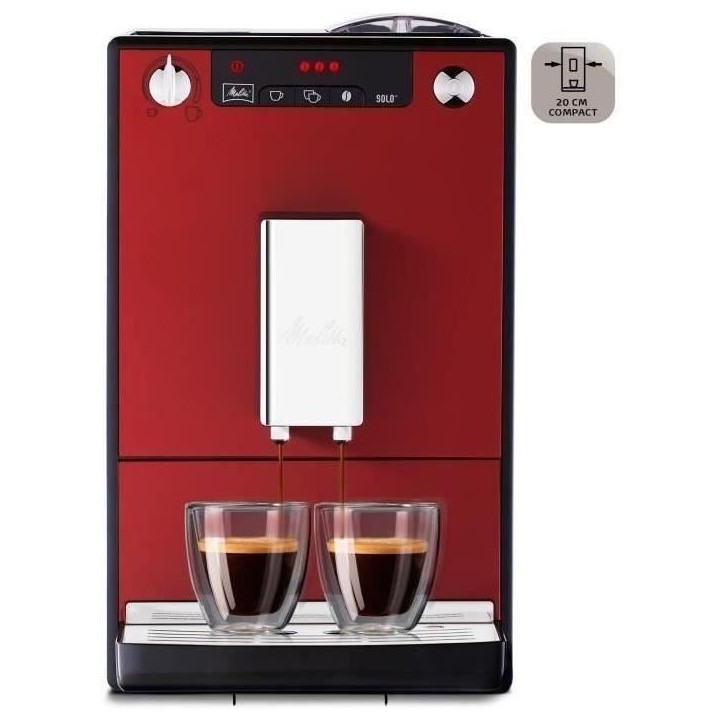 Machine a Café broyeur a Grain MELITTA Solo - Rouge Chili Machine a Café broyeur a Grain MELITTA Solo - Rouge Chili